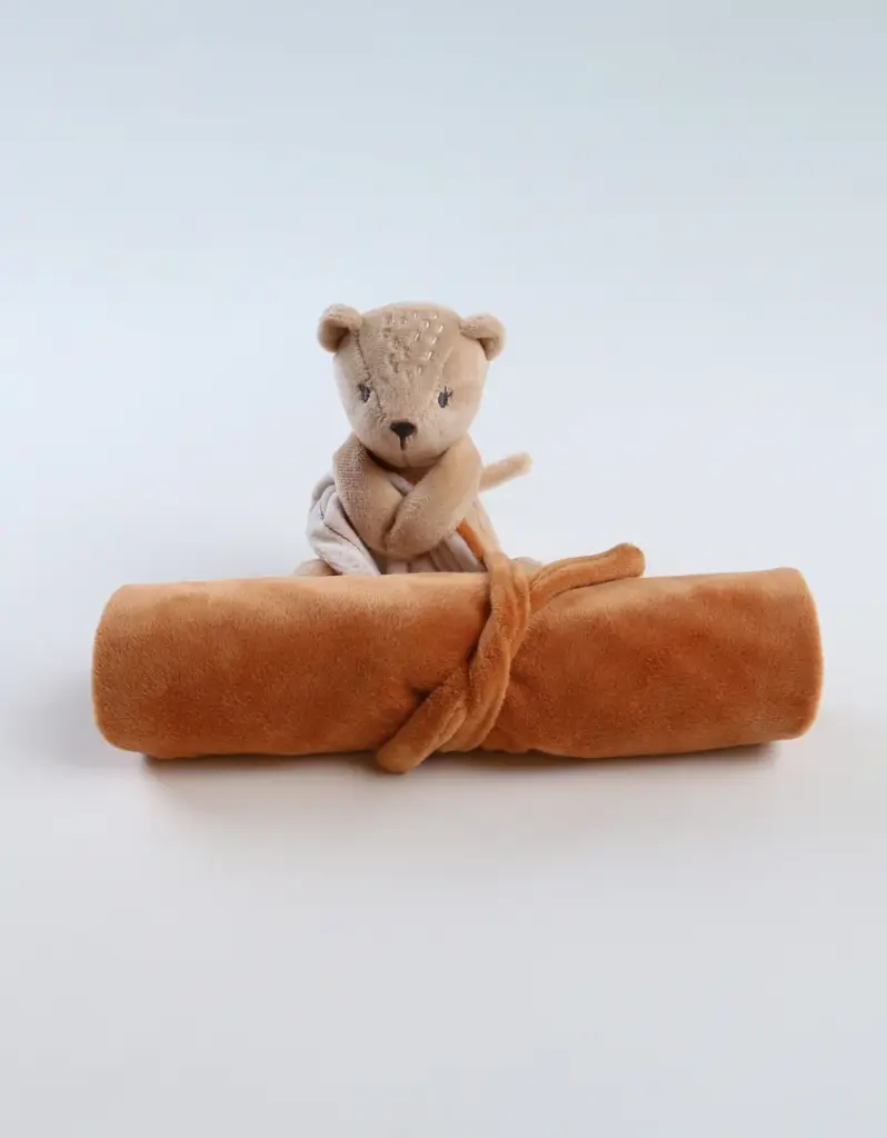 Doudou Kendi en Veloudoux, caramel/écru - XXL | Noukie's