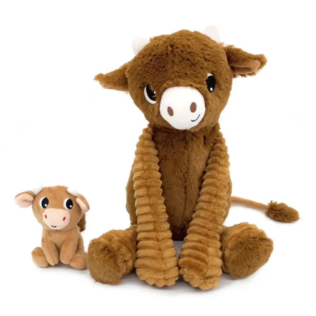 Peluche vache Hindou maman et son bébé | Les déglingos