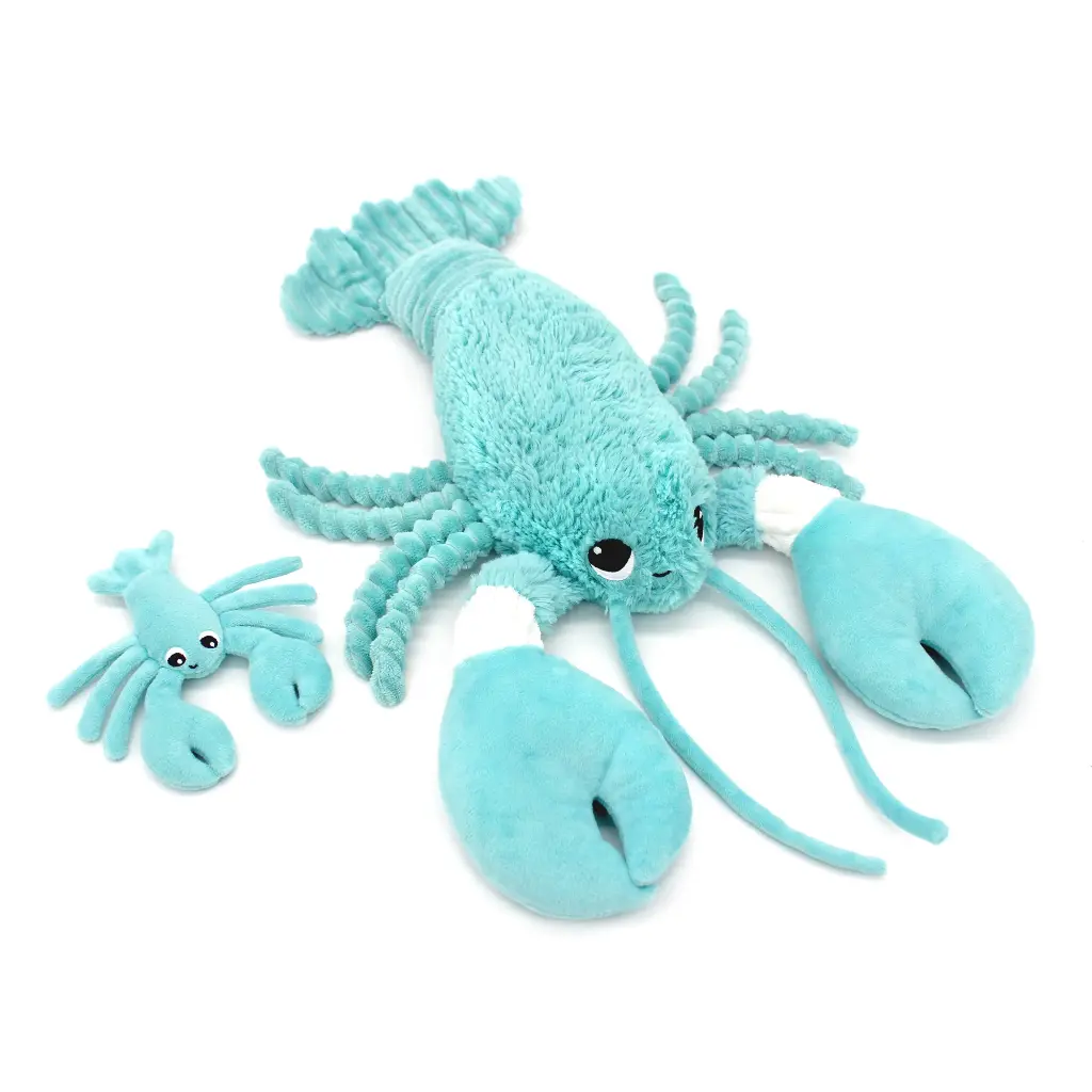 Peluche homard Iloveyou maman et son bébé bleu aqua | Les déglingos
