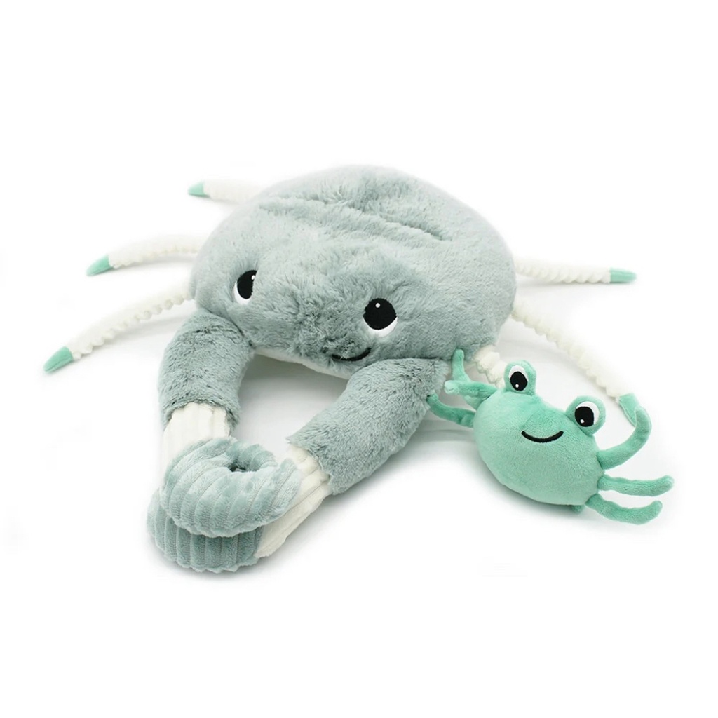Peluche crabe Cassecou maman et son bébé menthe | Les déglingos