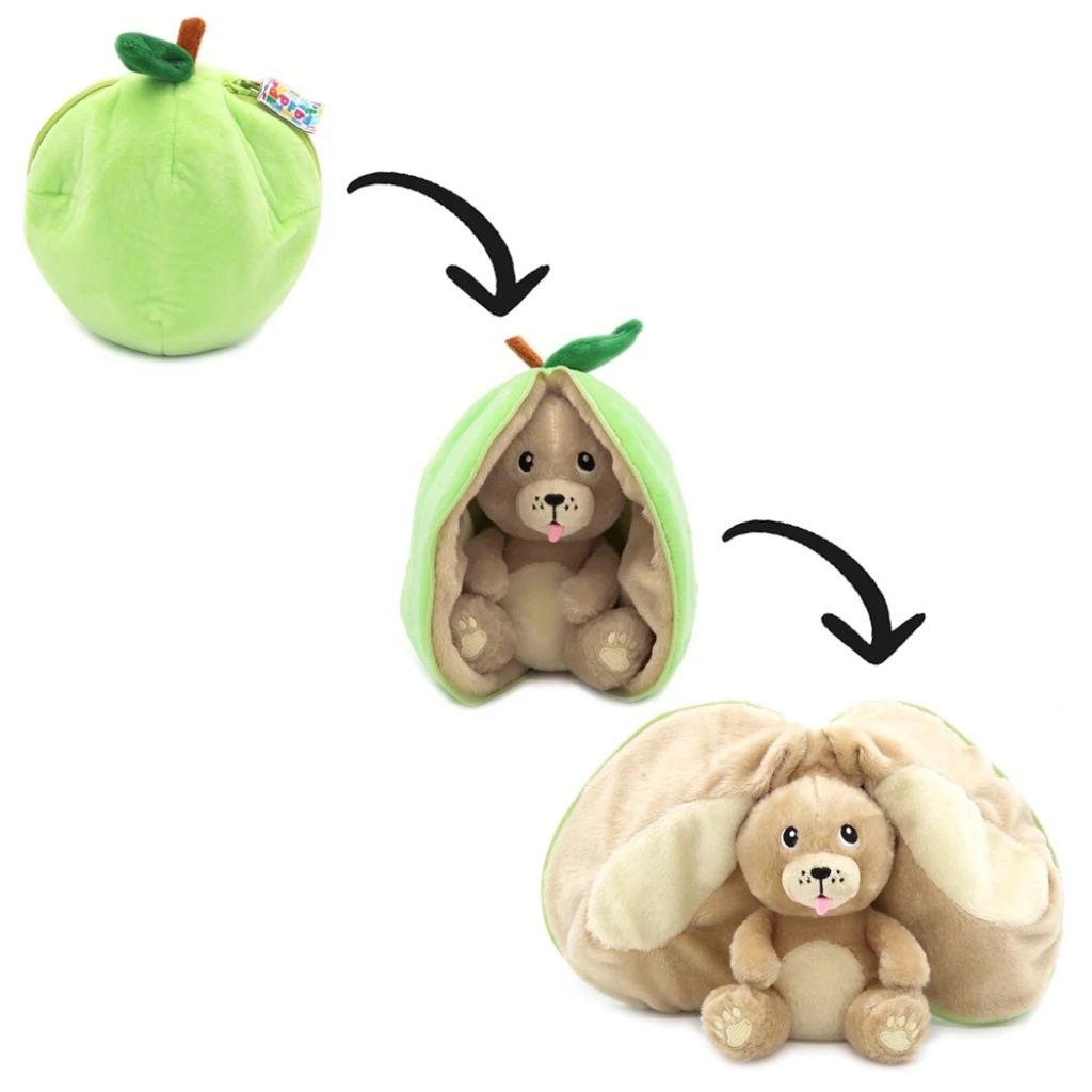 Peluche Crocket le chien/pomme | Les déglingos