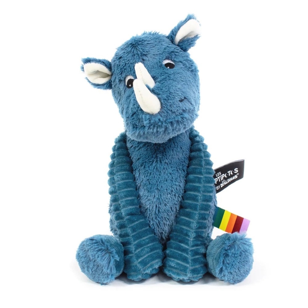 Peluche rhinocéros Grobisou bleu | Les déglingos