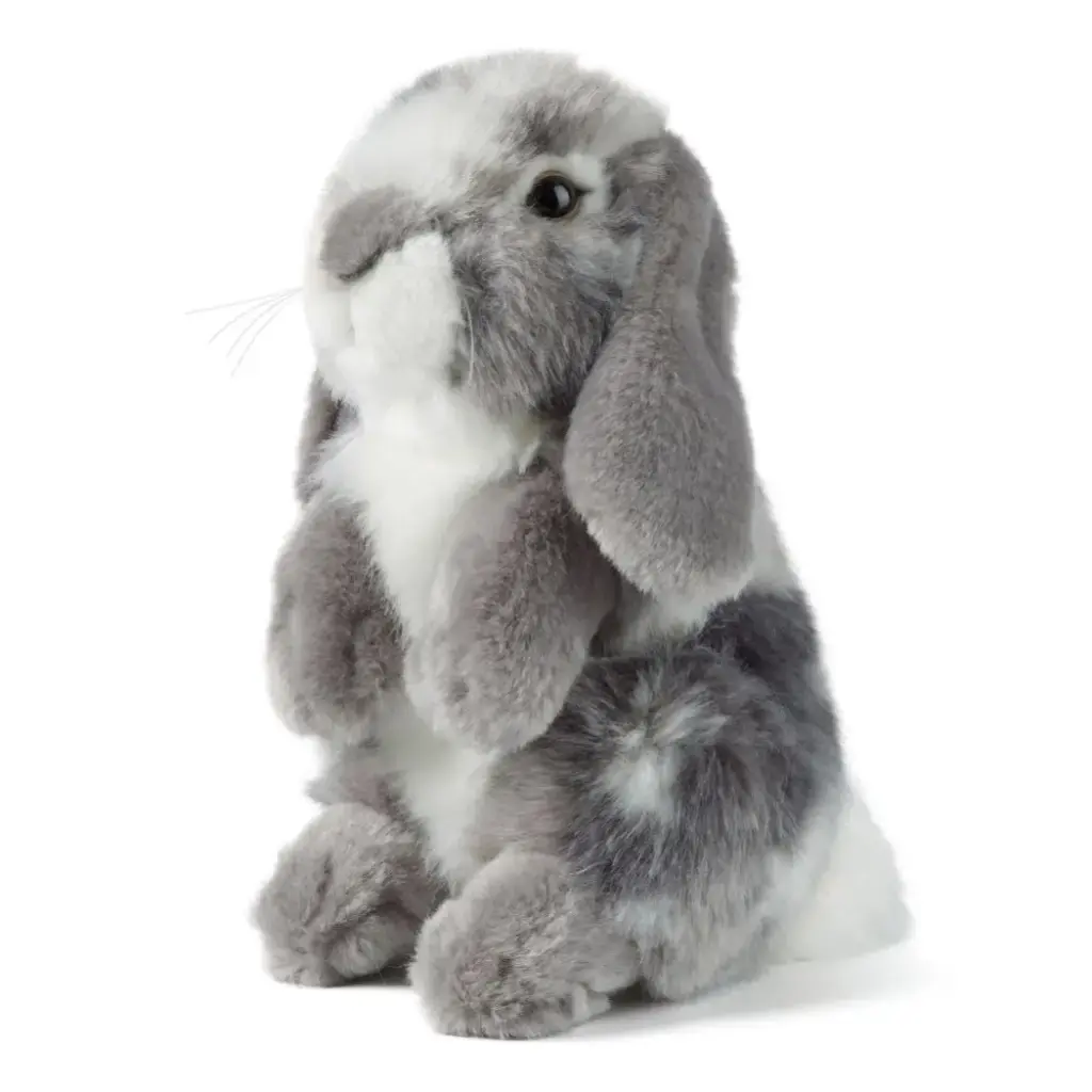 Peluche Lapin gris assis | Living Nature