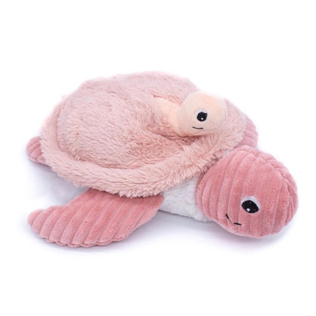 Peluche tortue Sauvenou maman et son bébé rose | Les déglingos