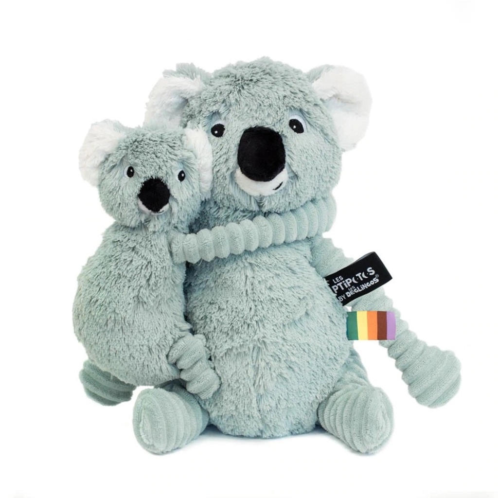 Peluche koala Trankilou maman et son bébé menthe | Les déglingos