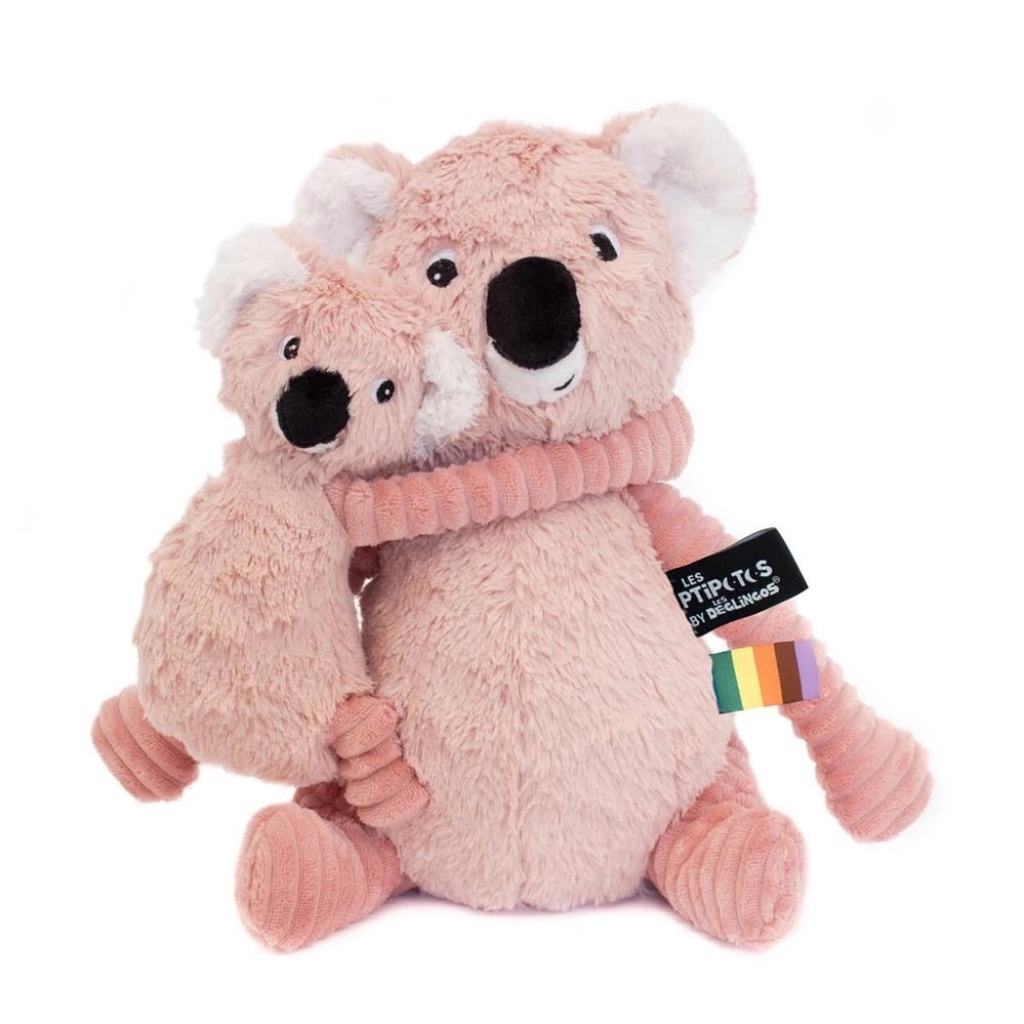 Peluche koala Trankilou maman et son bébé rose | Les déglingos