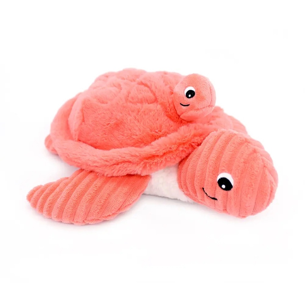 Peluche tortue Sauvenou maman et son bébé corail | Les déglingos
