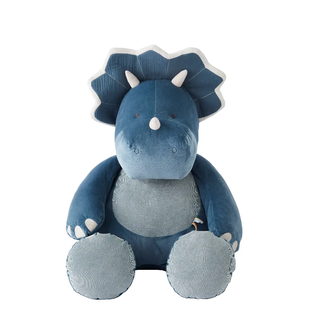Peluche Ops en Veloudoux, bleu - 80 cm | Noukie's 