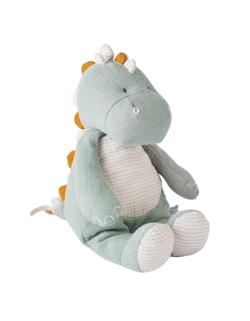Peluche Stegi en mousseline BIO, eucalyptus - 25 cm | Noukie's