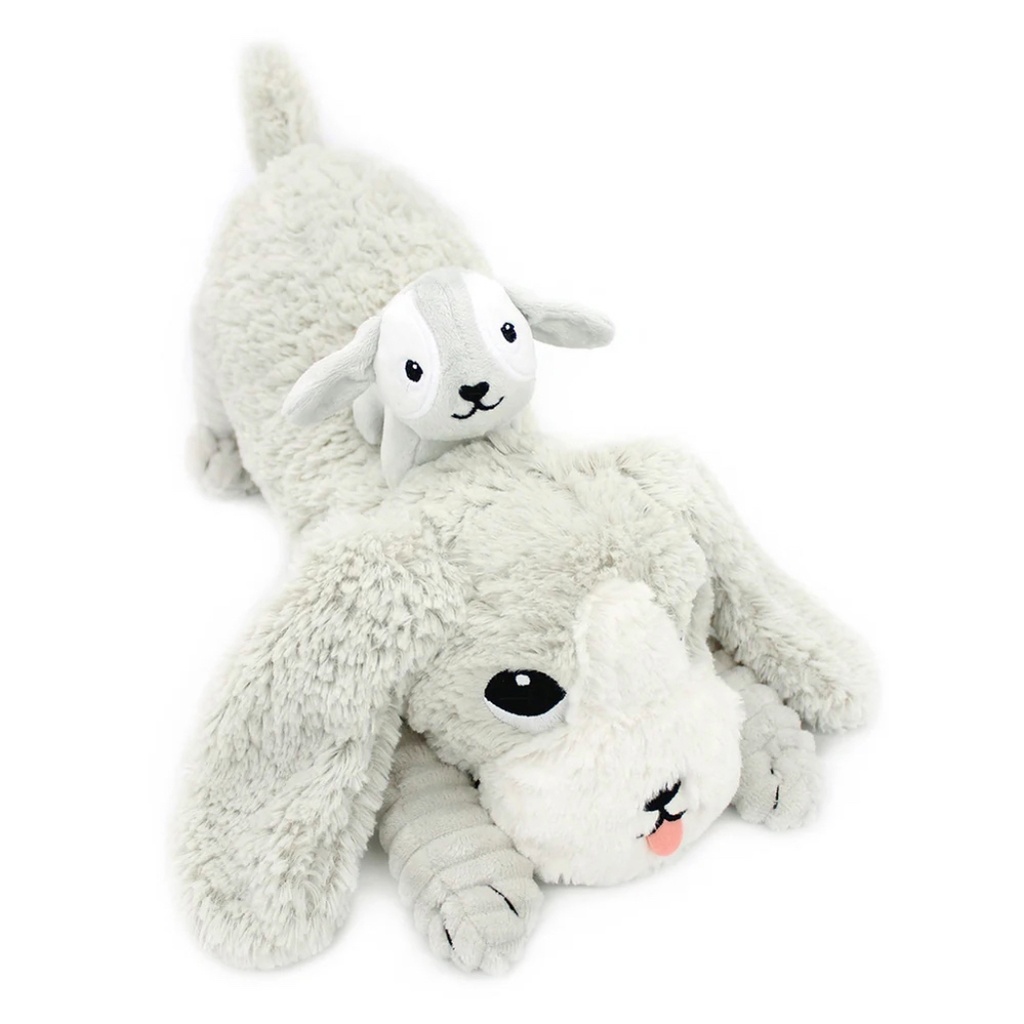 Peluche chien Toutou maman et son bébé gris | Les déglingos