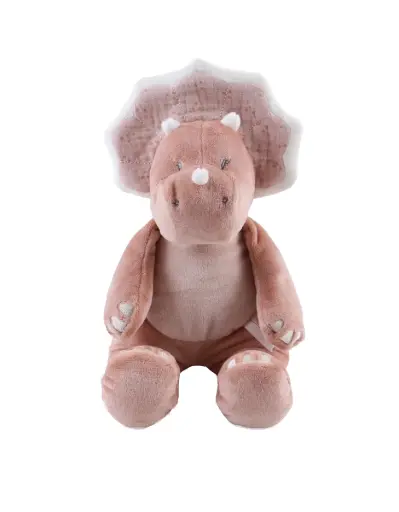 [N2311.25] Peluche Popsie en Veloudoux, Rose/Greige - 25 cm | Noukie's