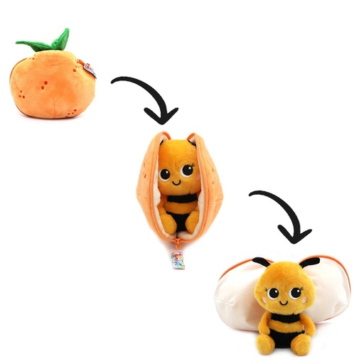 [80107] Peluche Buzzet l'abeille/mandarine | Les déglingos