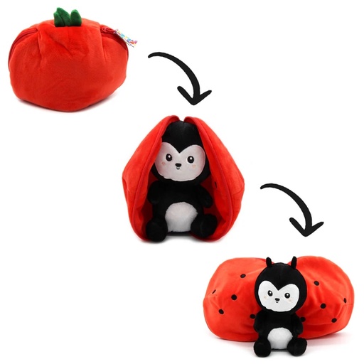 [80105] Peluche Comet la coccinelle/tomate | Les déglingos