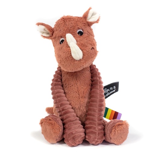 [72702] Peluche rhinocéros Grobisou terracotta | Les déglingos
