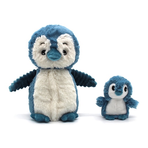 [75202] Peluche pingouin Iglou maman et son bébé bleu | Les déglingos