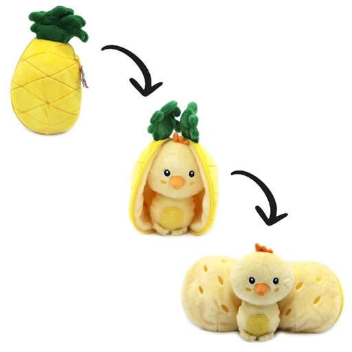 [80106] Peluche Nugget le poussin/ananas | Les déglingos