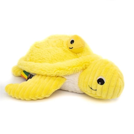 [73504] Peluche tortue Sauvenou maman et son bébé jaune | Les déglingos