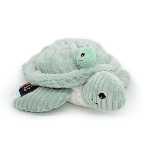[73503] Peluche tortue Sauvenou maman et son bébé menthe | Les déglingos