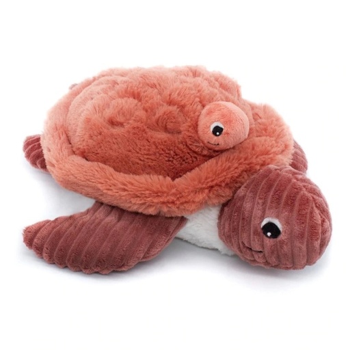 [73502] Peluche tortue Sauvenou maman et son bébé terracotta | Les déglingos