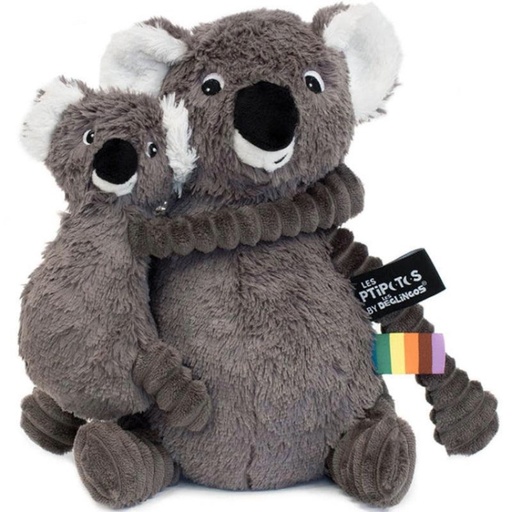 [73200] Peluche koala Trankilou maman et son bébé gris | Les déglingos