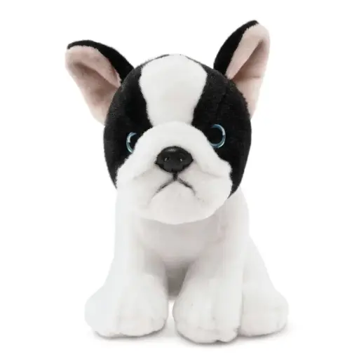[AN776] Peluche Bouledogue Français noir & blanc | Living Nature