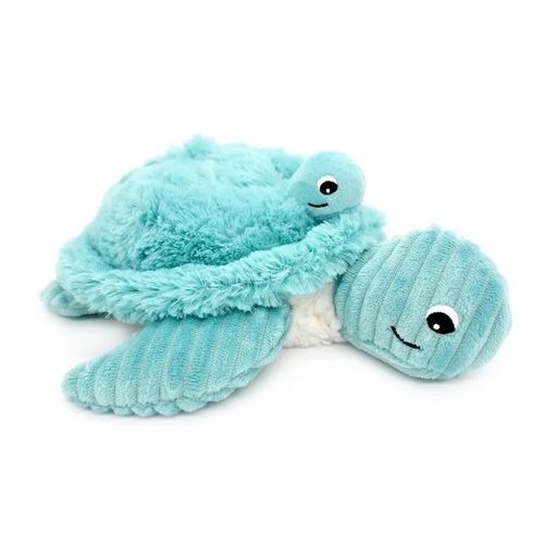 [73505] Peluche tortue Sauvenou maman et son bébé bleu aqua | Les déglingos